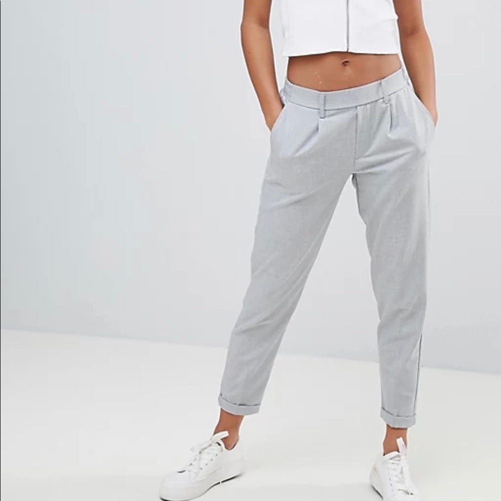 ASOS brand Bershka slacks in gray